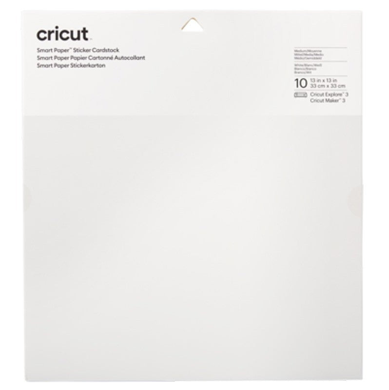 Cricut Smart Sticker Cardstock 33X33Cm 10 Sheets (White)