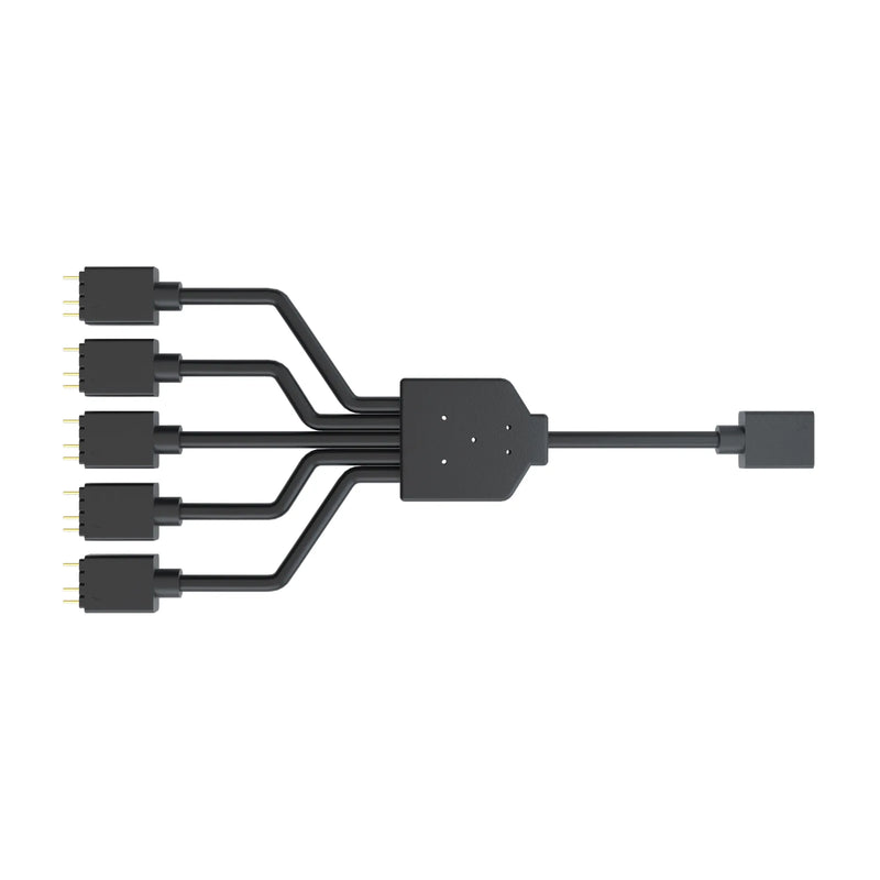 Cooler Master 1 Into 5 Addressable Argb Splitter Cable; 50Cm; Daisy-Chaining Capability; 5-Pin And 4-Pin Argb Header Compat