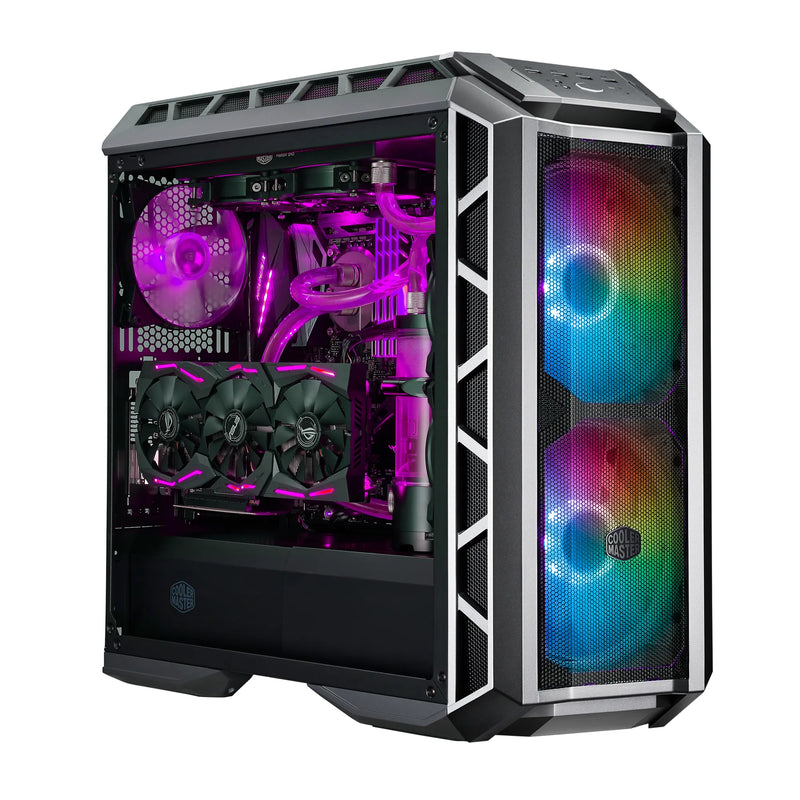 Cooler Master Mastercase H500p Atx; Mesh ; Tempered Glass Window; 2 X 200mm Argb Fans; Mesh Front; Argb Controller.