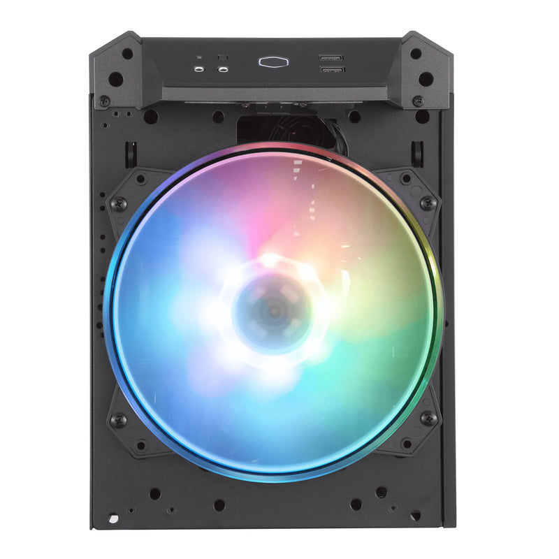 Cooler Master H100 Mini Itx  Black  200Mm Rgb Fan Installed  Built In Handle  Argb Controller.