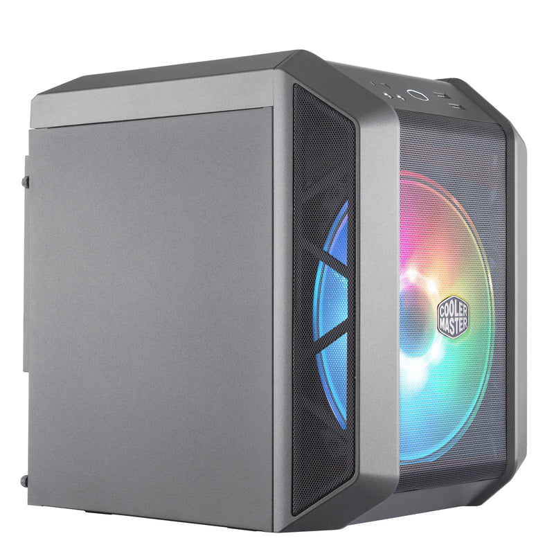 Cooler Master H100 Mini Itx  Black  200Mm Rgb Fan Installed  Built In Handle  Argb Controller.