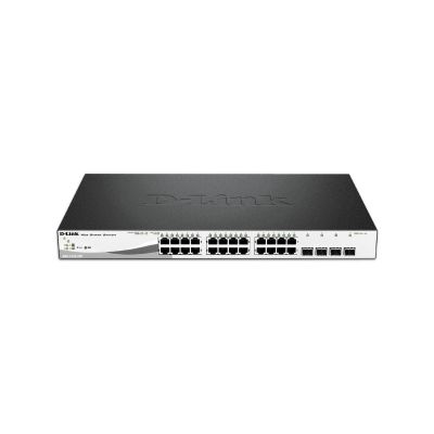 D-Link 28 Port Layer 2 Poe Switch - 24X 1Gbe Ports 4X 1Gbps Sfp Ports 193W Poe Budget Rackmount Form Factor