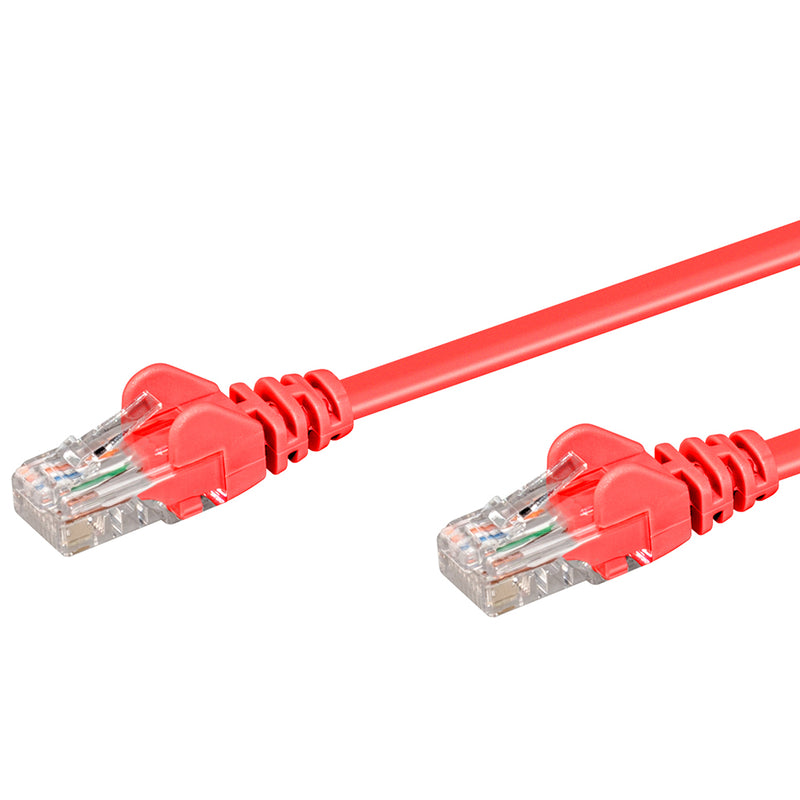 Linkqnet Rj45 Cat5E Anti-Snag Moulded Pvc Network Flylead - Red - 2M