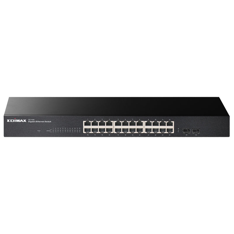 Edimax 24 Port, Unmanaged, Gigabit Switch With 2 Sfp Ports