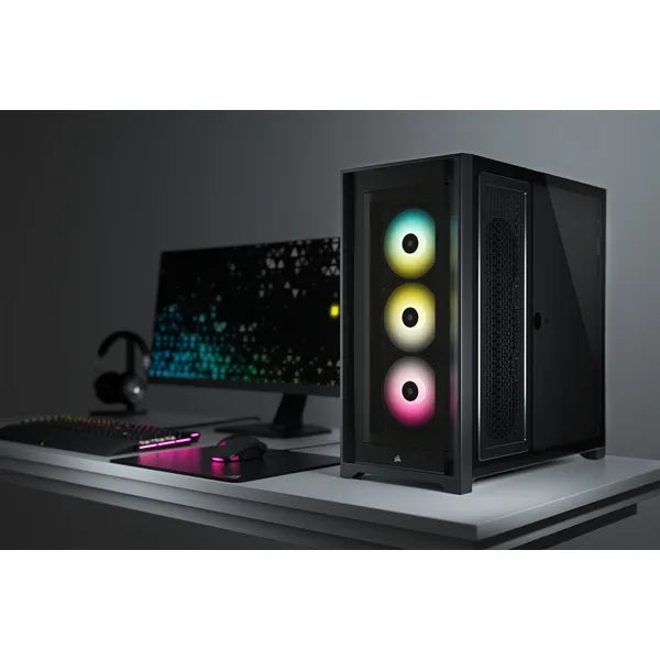 Corsair Icue 5000X Rgb Tempered Glass Mid-Tower Black