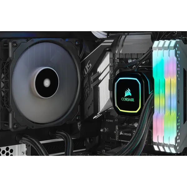 Corsair Icue Series H60i Pro Xt 120mm Liquid Cpu Cooler; Rgb; Single Fan