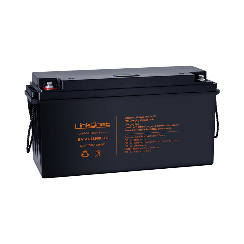 Linkqnet Lifepo4 12V 200Ah Battery With Lcd Bms