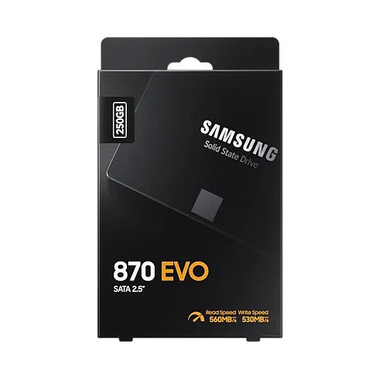 Samsung 870 Evo 250Gb Sataiiii Ssd Read Speed Up To 560 Mb S Write Speed Up To 530 Mb S Random Read Max 98000 Iops Mkx Control