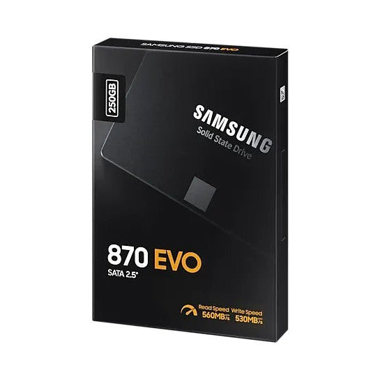 Samsung 870 Evo 250Gb Sataiiii Ssd Read Speed Up To 560 Mb S Write Speed Up To 530 Mb S Random Read Max 98000 Iops Mkx Control