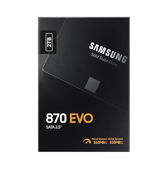 Samsung 870 Evo 2Tb Sataiiii Ssd Read Speed Up To 560 Mb S Write Speed Up To 530 Mb S Random Read Max 98000 Iops Mkx Controlle