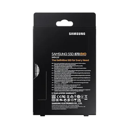 Samsung 870 Evo 2Tb Sataiiii Ssd Read Speed Up To 560 Mb S Write Speed Up To 530 Mb S Random Read Max 98000 Iops Mkx Controlle