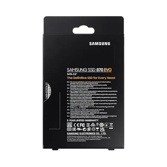 Samsung 870 Evo 2Tb Sataiiii Ssd Read Speed Up To 560 Mb S Write Speed Up To 530 Mb S Random Read Max 98000 Iops Mkx Controlle