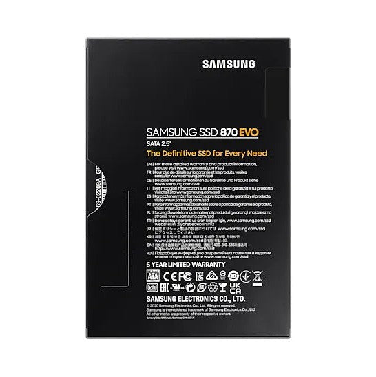 Samsung 870 Evo 2Tb Sataiiii Ssd Read Speed Up To 560 Mb S Write Speed Up To 530 Mb S Random Read Max 98000 Iops Mkx Controlle