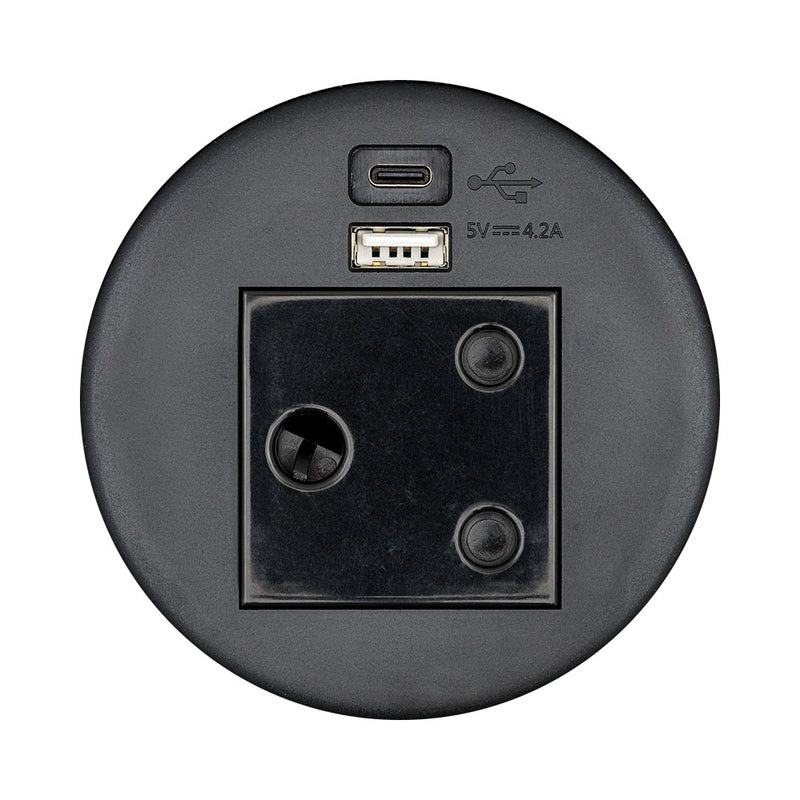 80Mm Charging Desktop Grommet With 3-Pin Sa Power