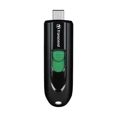 TRANSCEND 64GB JF790 USB C (5Gpbs) CAPLESS FLASH DRIVE - BLACK AND GREEN