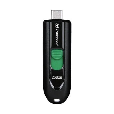 TRANSCEND 256GB JF790C USB C (5Gpbs) CAPLESS FLASH DRIVE - BLACK AND GREEN