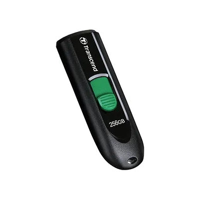 TRANSCEND 256GB JF790C USB C (5Gpbs) CAPLESS FLASH DRIVE - BLACK AND GREEN