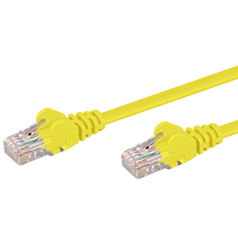 Linkqnet Rj45 Cat5E Anti-Snag Moulded Pvc Network Flylead - Yellow - 15M