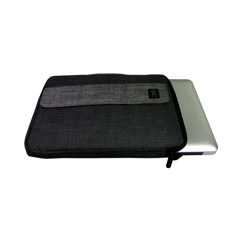 Casepax Bubble Laptop Sleeve 14.1” With Telescopic Handle - Black And Grey