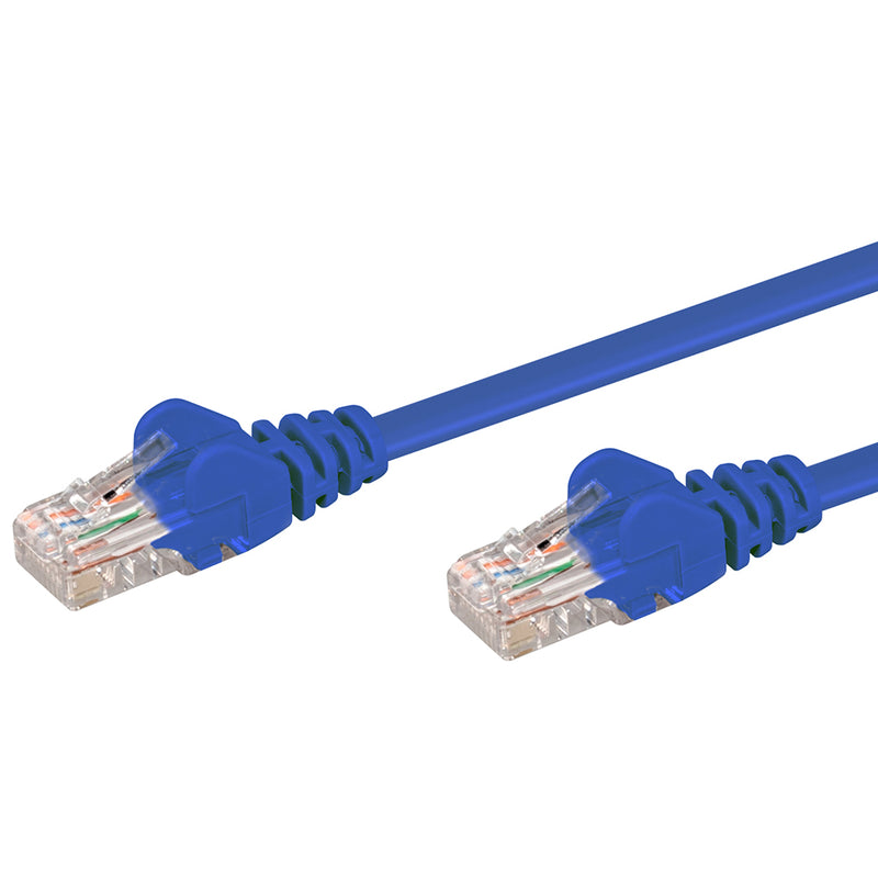 Linkqnet Rj45 Cat5E Anti-Snag Moulded Pvc Network Flylead - Blue - 10M