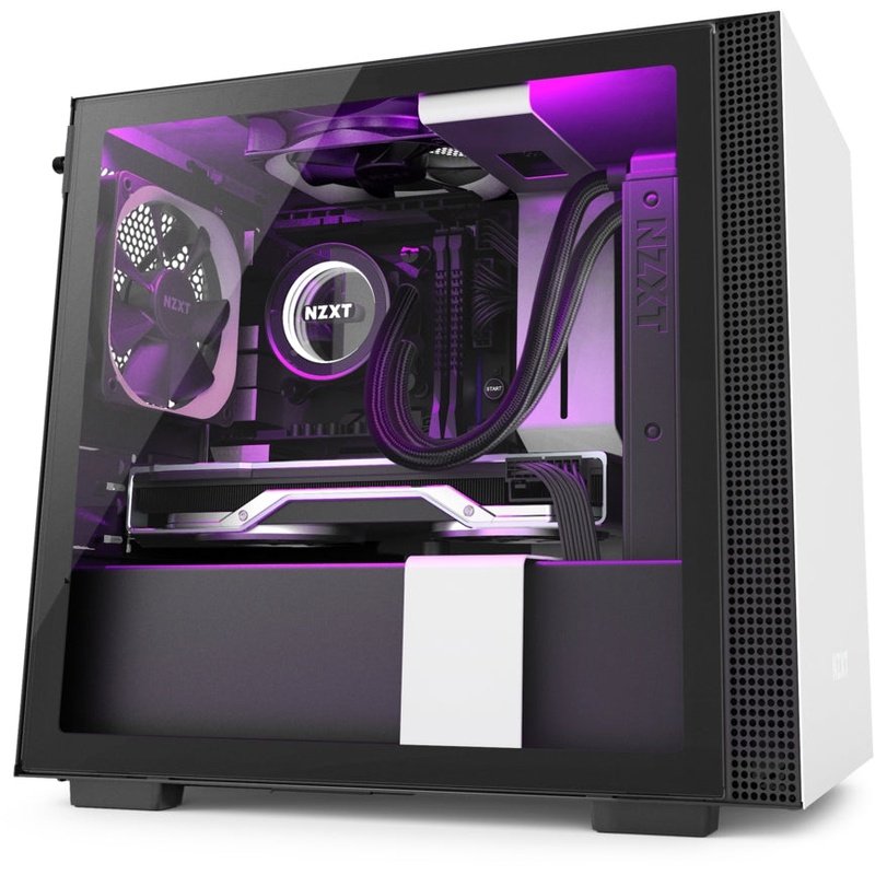 Nzxt H210I White Black Mini-Itx Case With Lighting And Fan Control