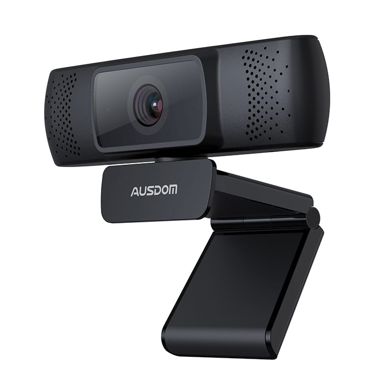 Ausdom Af640 1080P Fhd Wide Angle Desktop Webcam - Black