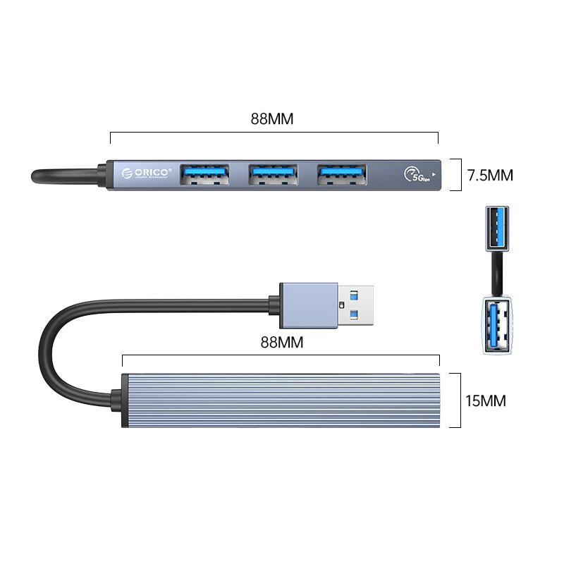 Orico 4 Port Usb-A 1Xusb3.0-3Xusb2.0