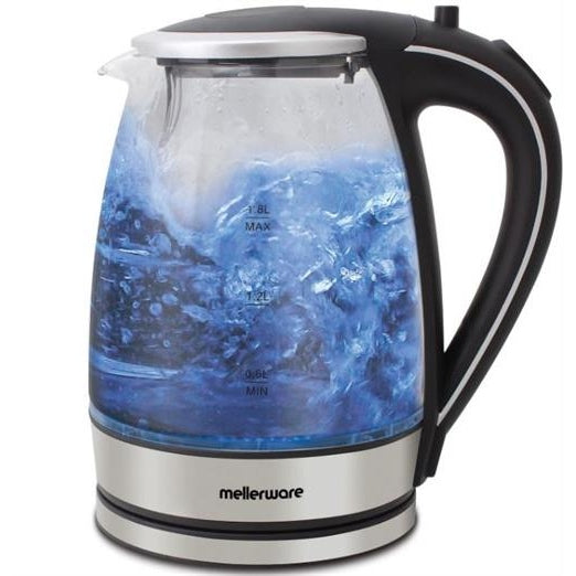 Mellerware Kettle 360 Degree Cordless Kettle Glass Black