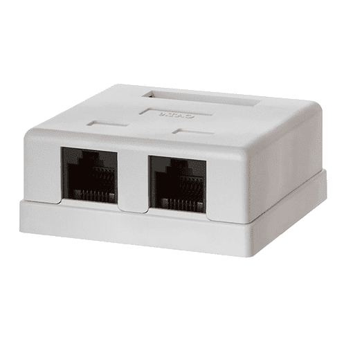 NetiX RJ45 Surface Mount Box - Double, OEM , No Warranty