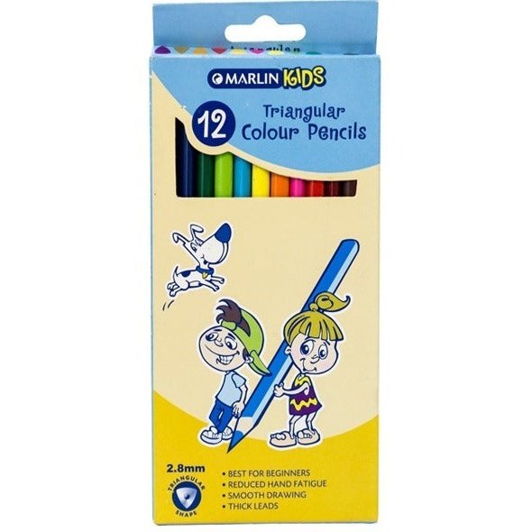 Marlin Kids Colour Pencils Long Triangular