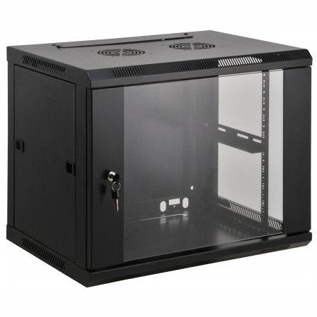 Intellinet 19 Inch Double Section 15U Wall Mount Cabinet- Assembled, Colour Black, 770 (H) X 600 (W) X 600 (D) Mm, Usable Depth: 500 Mm, Maximum Static Load Of 60 Kg, Ideal For 19" Rackmount Applications, Retail Box , 1 Year Warranty