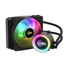 Kwg Crater E1 120R, Single Liquid Cooler, Both Fans And Pump Can Sync With Motherboard Software Or Remote Controller, ,Easily Access Various Lighting Effects, Light Speeds, Fan Speeds And Brightness With Remote Controller,Addressable Leds, Add Up To 6 Fan