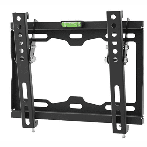 Ellies Ultra Slim Universal Tilting Tv Wall Bracket For 14 Inch To 50 Inch – Easy Lock Mechanism, Bubble Level Included, Colour: Black, Retail Box , 1 Year Warranty