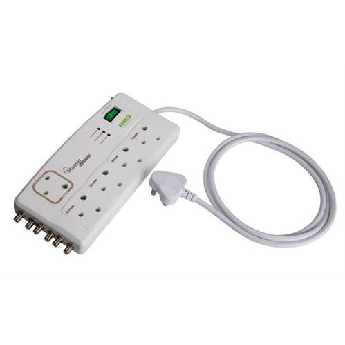 Ellies Eco Smart Surge Power Block Fblpsg5S4 Satellite And Aerial Input With Surge Protection, Oem, No Warranty