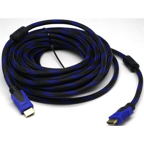 Unique Braided Hdmi 19 Pin To Hdmi 19 Pin Cable 15 Metres -High Definition Cable Ver 1.4 To Ensure High Uncompressed Definition For Electronic Display Devices Such As Plasma Tv, Lcd And Projectors Etc., Retail Box, No Warranty