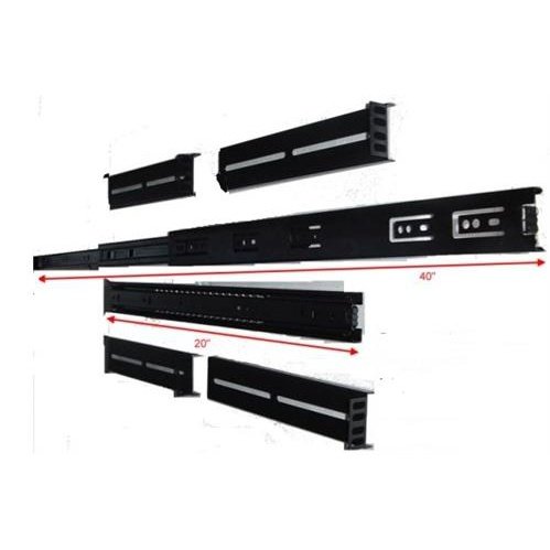 Netix Universal Rack Mounting Adjustable Sliding Rail Set - Will Fit 2U,4U 3U And 5U Rack Mounts, Stop-Latch, Lock Chassis In Extended Position For Easy Access. Includes 2 X Ball Bearing Sliding Rails, 4 X L-Brackets, Nuts And Screws For Mounting For Rail