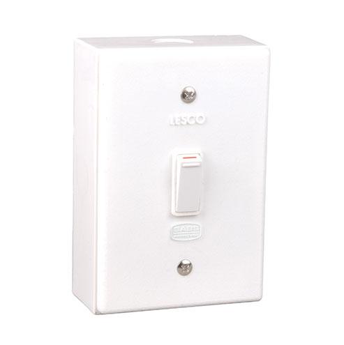 Lesco LSS Range 1 Lever 1 Way Switch Shrink Wrapped Surface