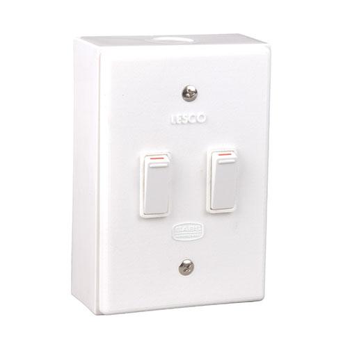 Lesco LSS Range 2 Lever 2x1 Way Switch Shrink Wrapped