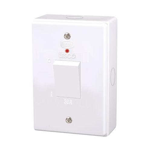 Lesco 2 Pole Surface Isolator Switch Vertical with LED