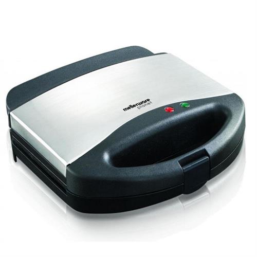 Mellerware 2 Slice Non Stick Sandwich Maker 750W - The Sandwich Maker Has A Lockable Lid, Indicator Light Which Lets You Know When Your Sandwich Is Ready And Triangular, Non-Stick Grill Plates To Perfect Those Deep Filled Sandwiches Retail Box 1 Year W...