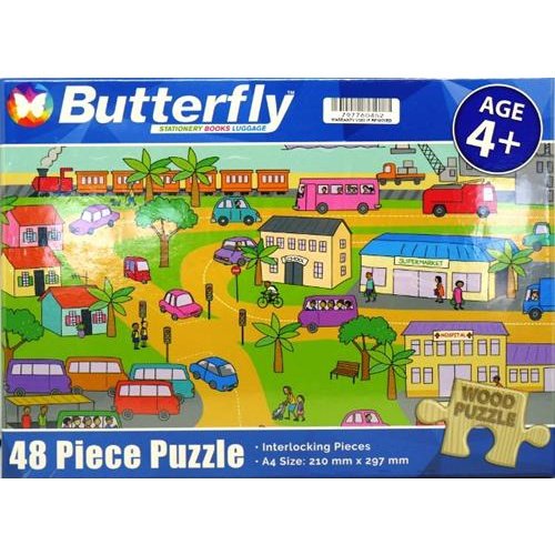 Butterfly 48pc Transport Wooden Puzzle