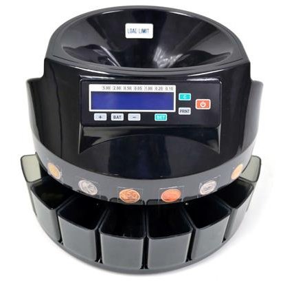 Postron Casey Coin Counter With 216 Coins Min Speed 300 To 500 Coin Loading Tray, 100Coins Storage Each Compartment