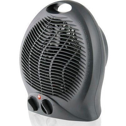 Mellerware Floor Fan Heater 2000W Colour Graphite-Power Indicator Light, Cool, Warm Or Hot Settings, Thermal Cut Out For Overheat Protection, Retail Box 1 Year Warranty