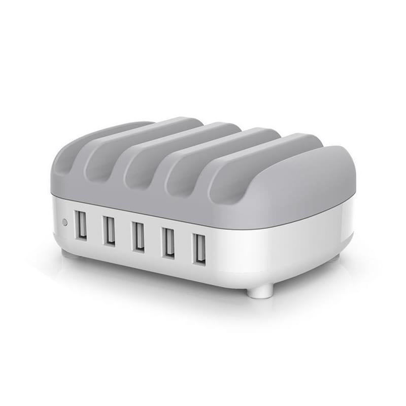 Orico 5 Port Tablet Smartphone Usb Charging Station - White