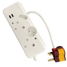 Ellies 4-Way + 2 Usb Socket High Surge Protector - Enhanced Protection