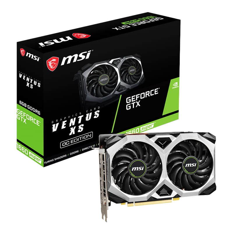 Msi Nvidia Geforce Gtx 1660 Super Ventus Xs Oc 6Gb Gddr6 192-Bit Graphics Card