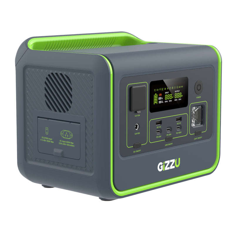 Gizzu Hero Core 512Wh 800W Ups Fast Charge Lifepo4 Portable Power Station