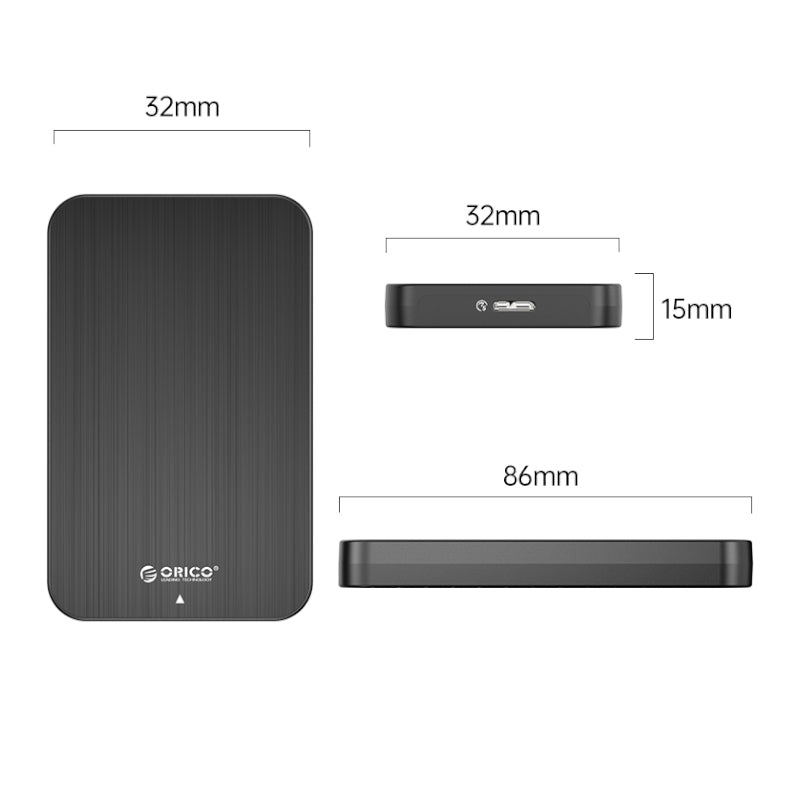 ORICO HDD ENCL USB3.0 2.5|MICROUSB3.0-BK