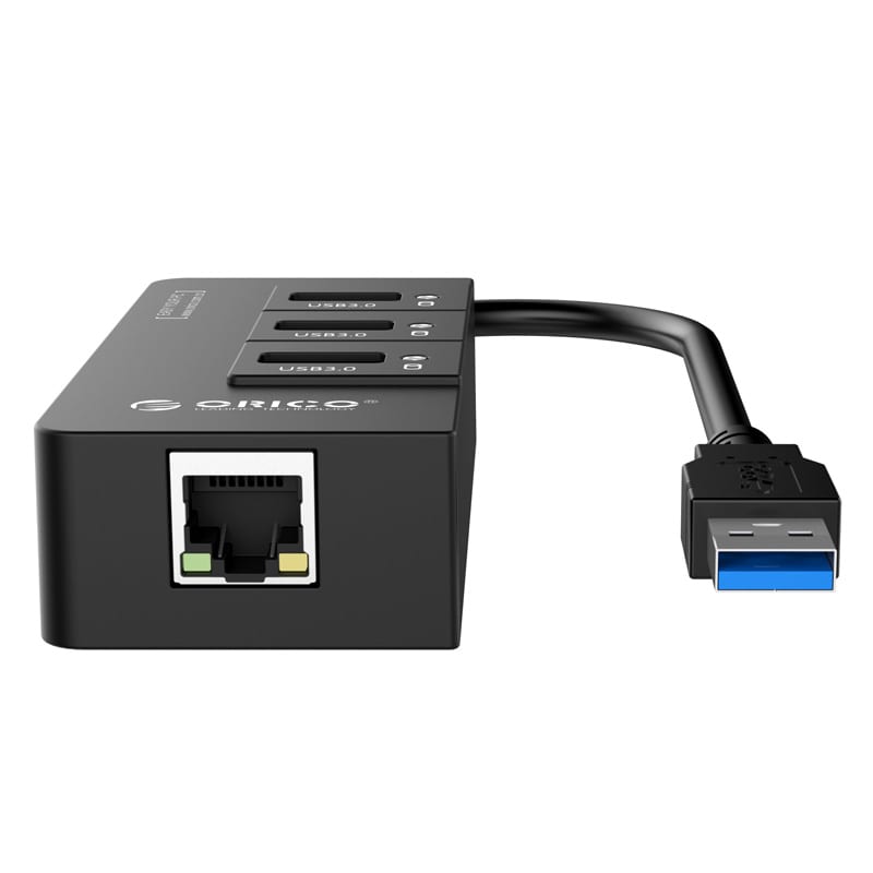 Orico 3Port Usb3.0 Hub W Gigabit Eth Ada