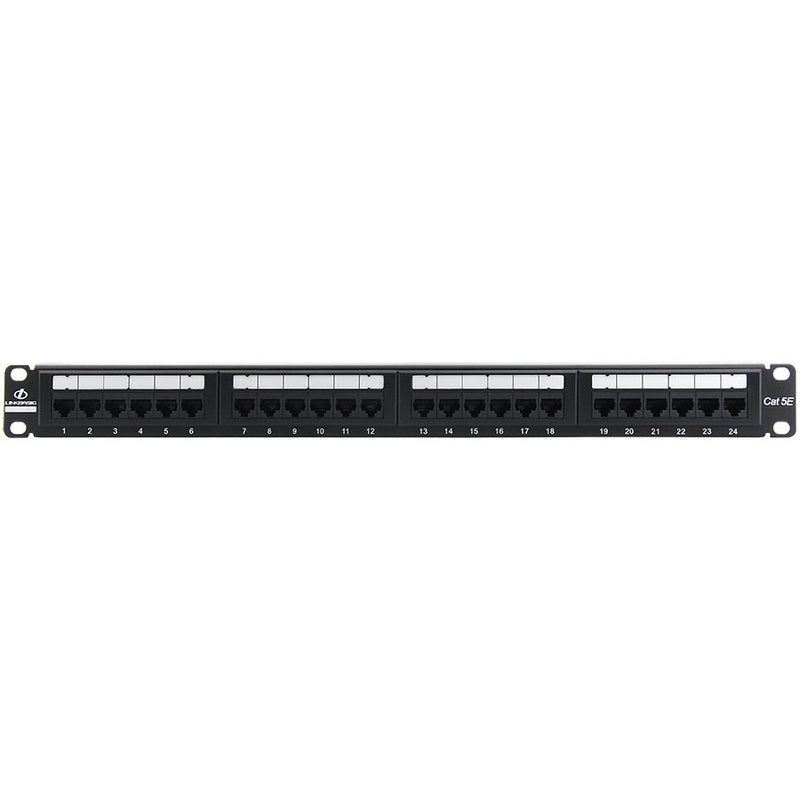 Linkbasic 24 Port Cat5E Rack Mount Patch Panel - High-Quality Network Connectivity Solution